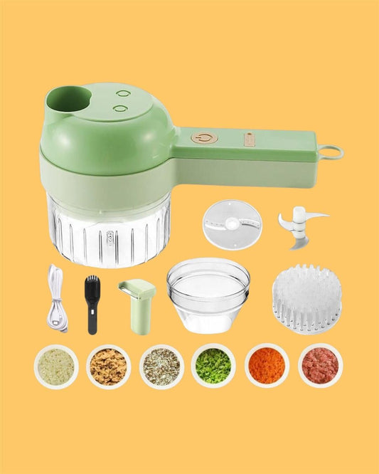 4 in 1 Portable - Electric Vegetable Cutter Set